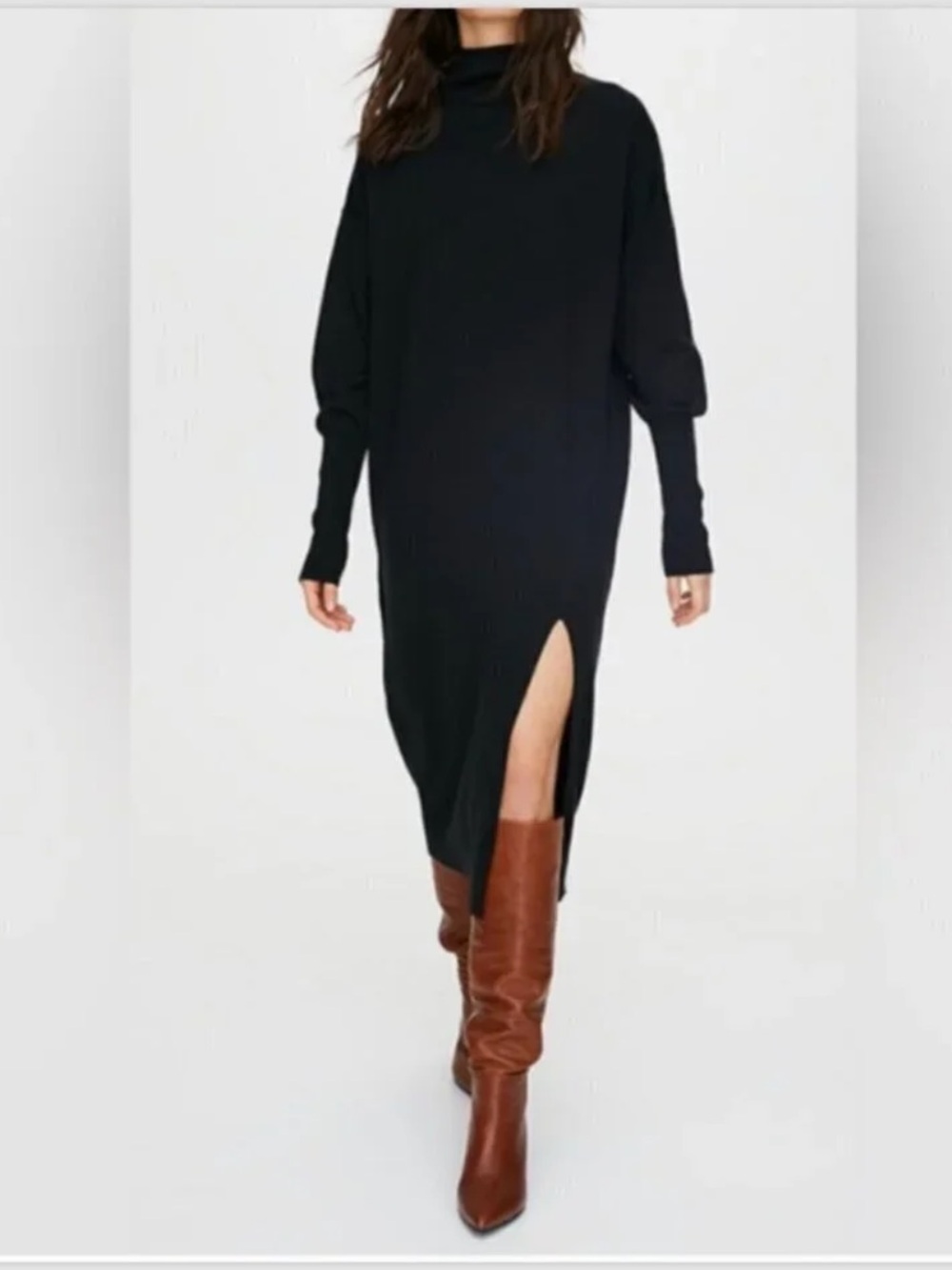 Aritzia Cyprie Sweater Dress Black Size M
